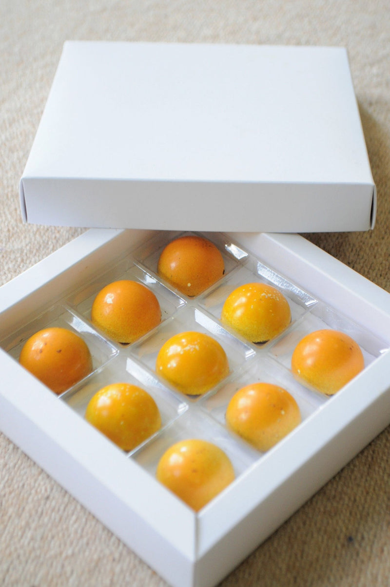 Box of 9 Orange & Dark Chocolate - Zam Artisan Chocolates